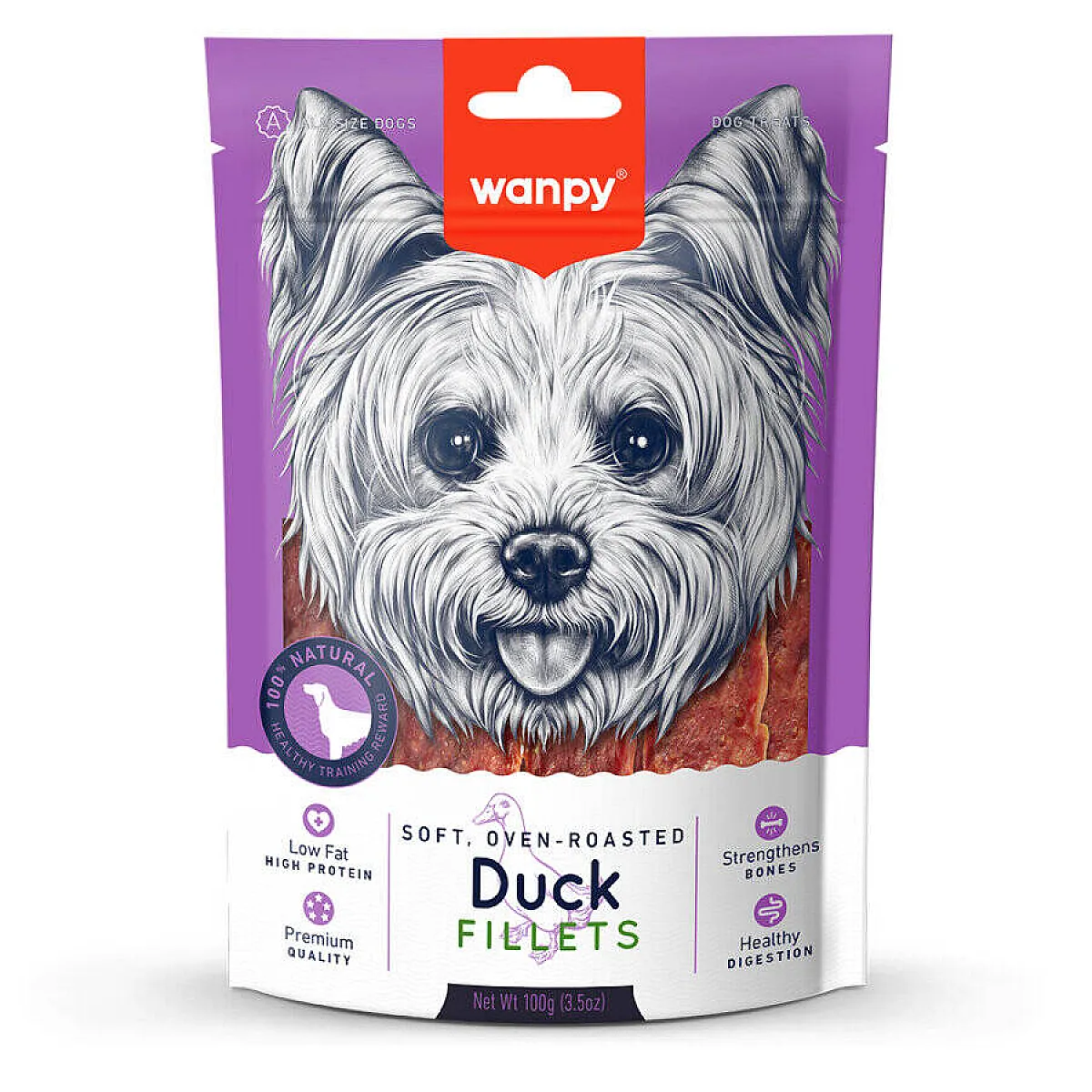 Wanpy Gerçek Ördek Fileto Köpek Ödülü 100 g