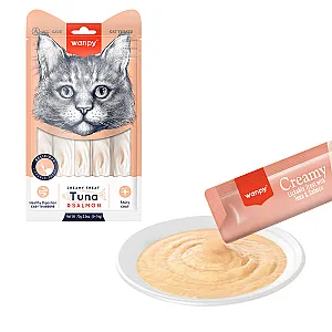 Wanpy Ton Balıklı ve Somonlu Krema Kedi Ödülü 5x14 g - 1