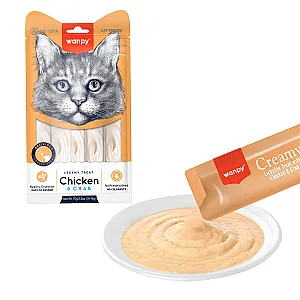 Wanpy Tavuk ve Yengeçli Krema Kedi Ödülü 5x14 g - 1