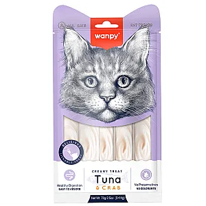 Wanpy Ton Balıklı ve Yengeçli Krema Kedi Ödülü 5x14 g - 2