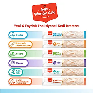 Wanpy Hairball Control Morina Balıklı ve Tavuklu Fonksiyonel Krema Kedi Ödülü 5x14 g - 5