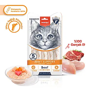 Wanpy Joint Support Sığır Etli ve Tavuklu Eklem Destekleyici Krema Kedi Ödülü 5x14 g - 1