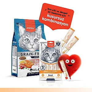 Wanpy Joint Support Sığır Etli ve Tavuklu Eklem Destekleyici Krema Kedi Ödülü 5x14 g - 6