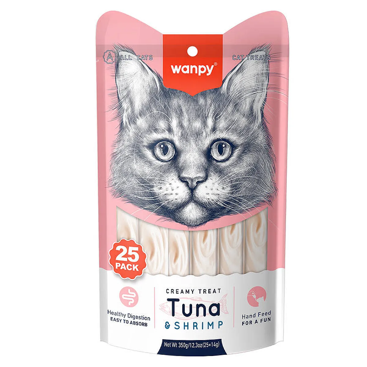 Wanpy Ton Balıklı ve Karidesli Krema Kedi Ödülü 25x14 g