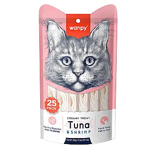 Wanpy Ton Balıklı ve Karidesli Krema Kedi Ödülü 25x14 g - 1