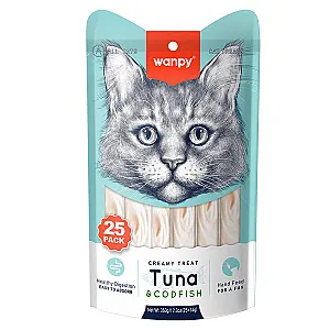 Wanpy Ton Balıklı ve Morina Balıklı Krema Kedi Ödülü 25x14 g - 1
