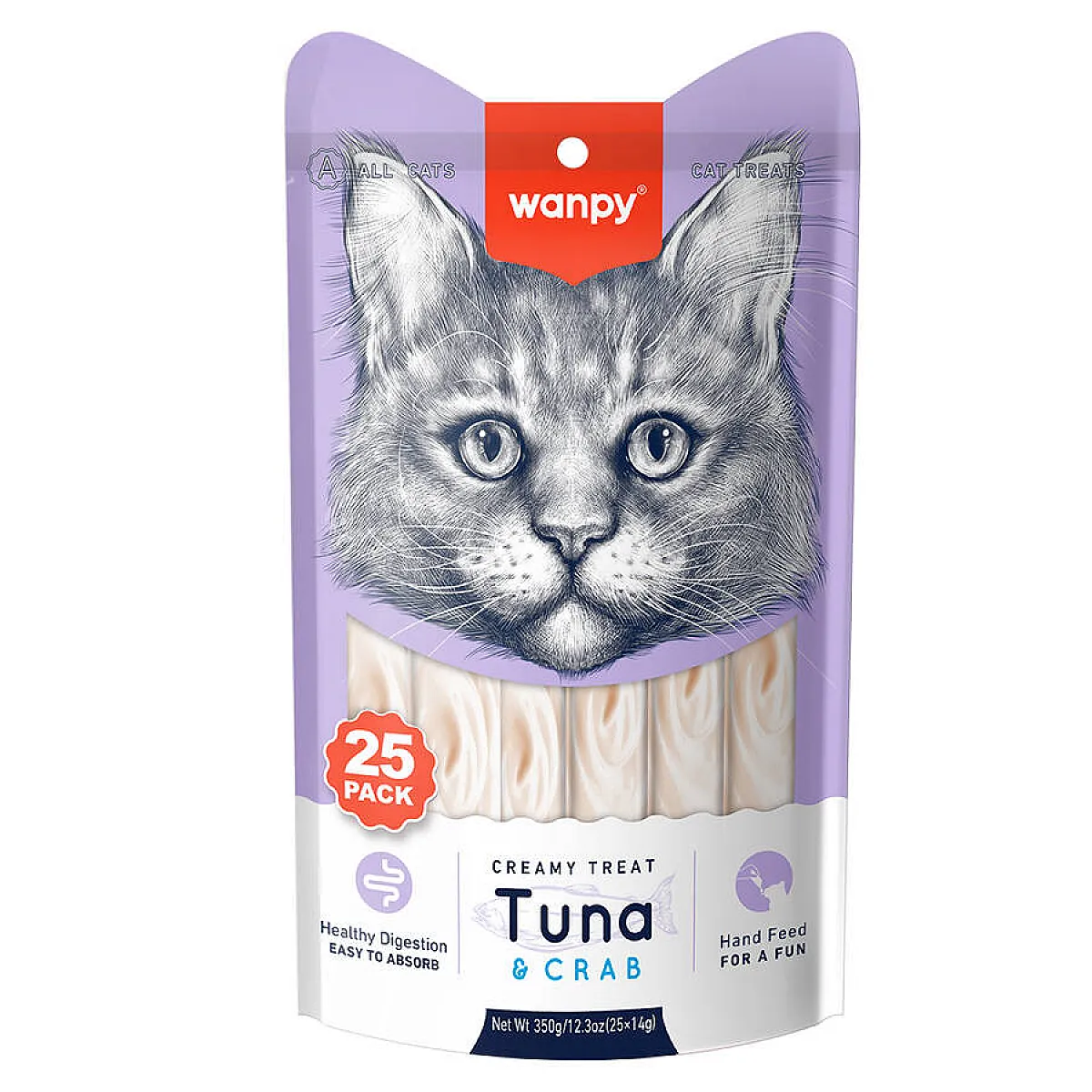 Wanpy Ton Balıklı ve Yengeçli Krema Kedi Ödülü 25x14 g