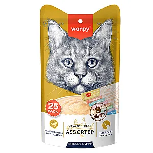 Wanpy Karışık 8 Lezzet Krema Kedi Ödülü 25x14 g - 1