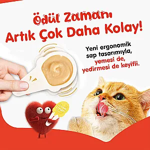 Wanpy Tavuklu Kaşıklı Krema Kedi Ödülü 10x16 g - 2