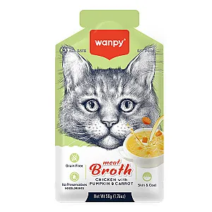 Wanpy Balkabağı ve Havuçlu Tavuk Eti Çorbası Kedi Ödülü 50 g - 1