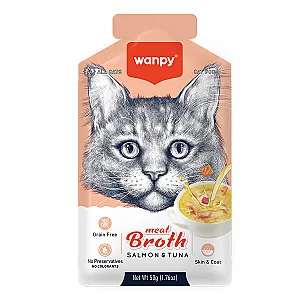 Wanpy Somon ve Ton Balığı Eti Çorbası Kedi Ödülü 50 g - 1