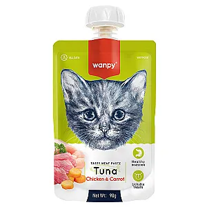 Wanpy Taze Ton Balıklı ve Tavuklu Kedi Et Ezmesi 90 g - 1