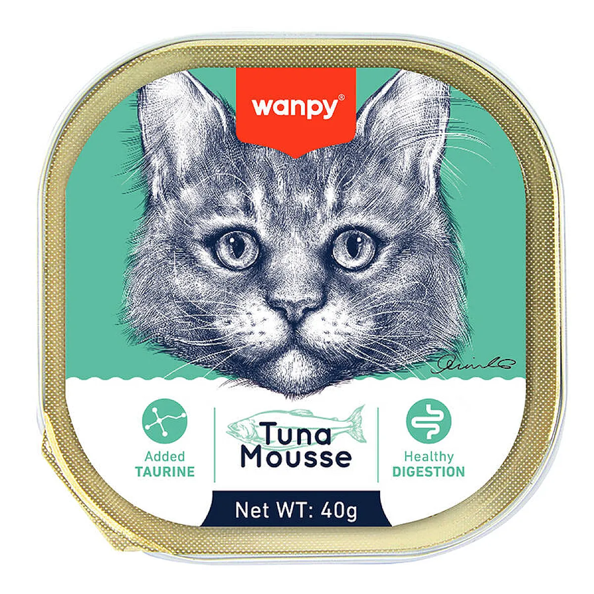 Wanpy Ton Balıklı Alutray Yaş Kedi Maması 40 g