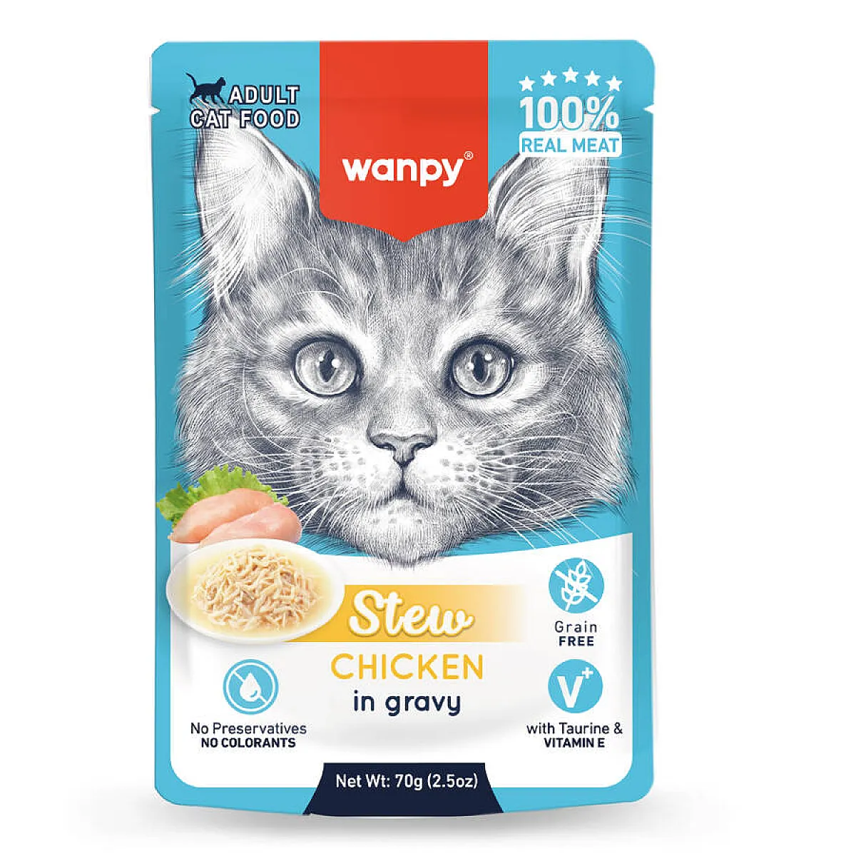 Wanpy Stew Tavuklu Pouch Yaş Kedi Maması 70 g