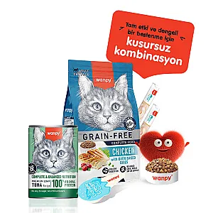 Wanpy Tahılsız %100 Gerçek Et Ton Balıklı Kedi Konservesi 375 g - 2