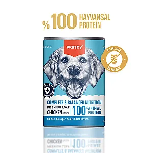Wanpy Tahılsız %100 Gerçek Et Tavuklu Köpek Konservesi 375 g - 1