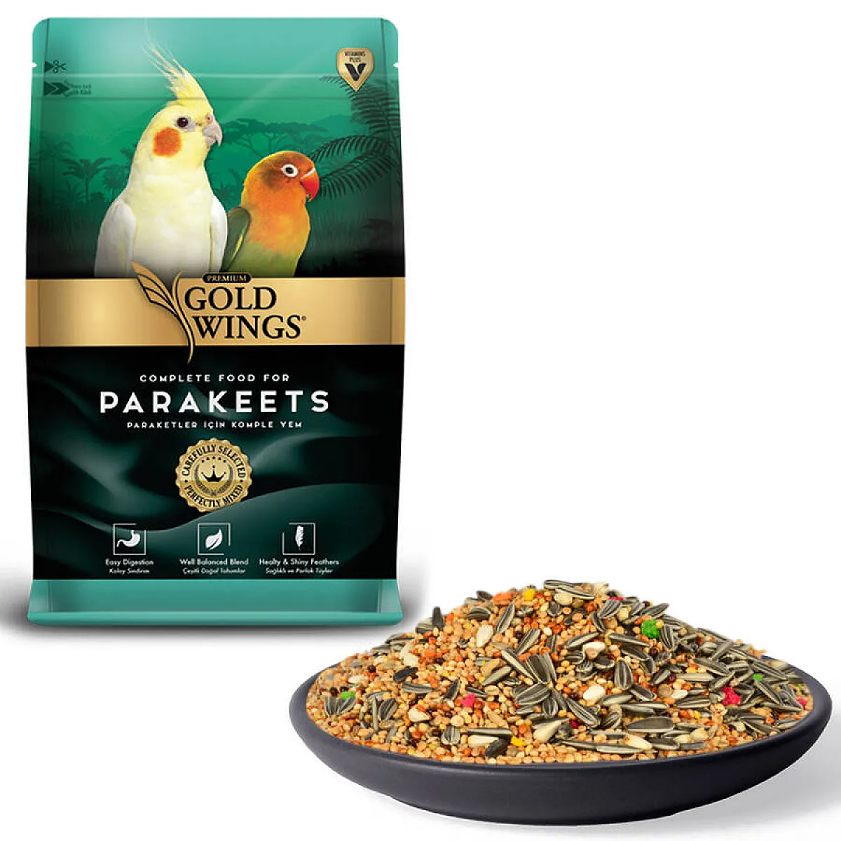 Gold Wings Premium Paraket Yemi 1 kg