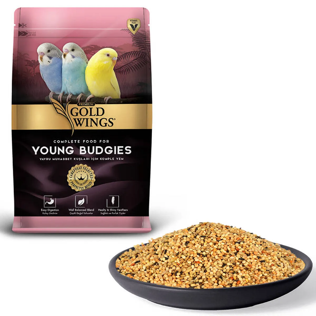 Gold Wings Premium Yavru Muhabbet Kuşu Yemi 1 kg