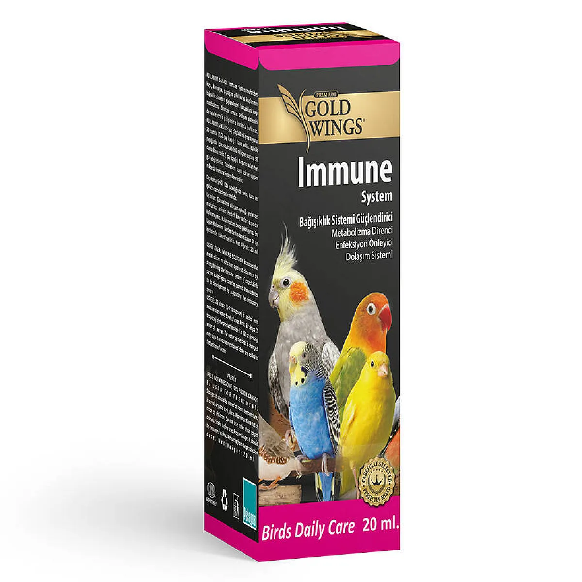 Gold Wings Premium Immune Kuş Vitamini 20 ml