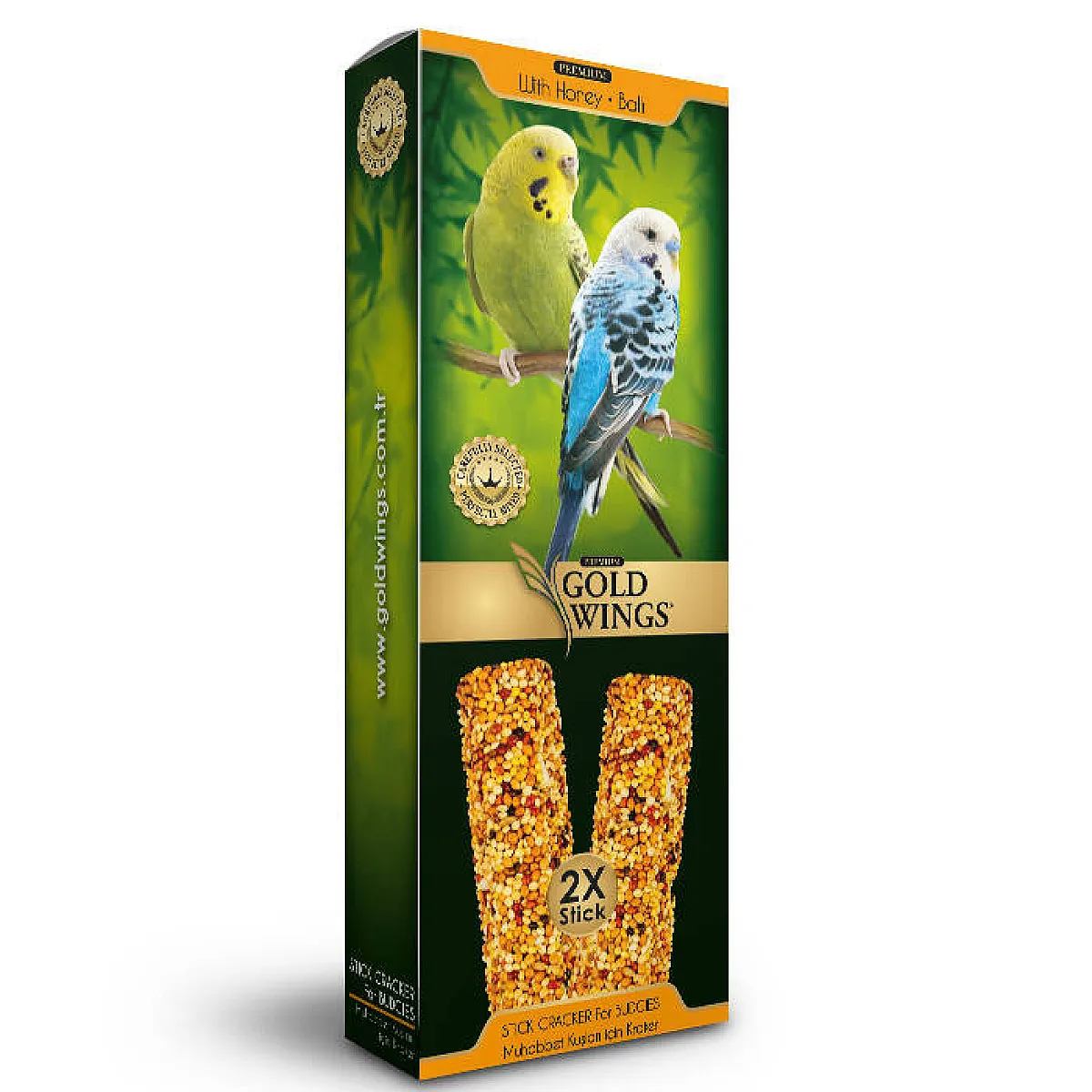 Gold Wings Premium Ballı Muhabbet Kuşu Krakeri 2'li