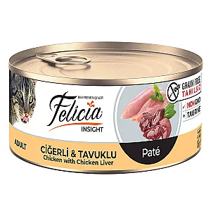 Felicia Tahılsız Ciğerli ve Tavuklu Kıyılmış Kedi Konservesi 85 g - 1