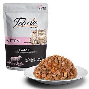 Felicia Tahılsız Kuzu Etli Yavru Kedi Pouch Yaş Mama 85 g