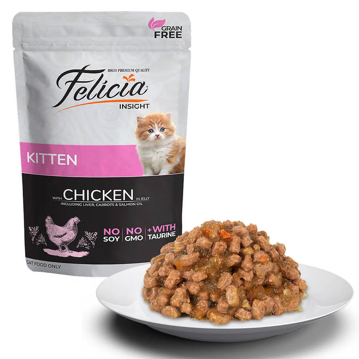 Felicia Tahılsız Tavuklu Yavru Kedi Pouch Yaş Mama 85 g