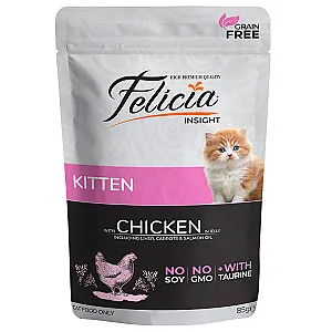 Felicia Tahılsız Tavuklu Yavru Kedi Pouch Yaş Mama 85 g - 2