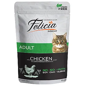 Felicia Tahılsız Tavuklu Yetişkin Kedi Pouch Yaş Mama 85 g - 2