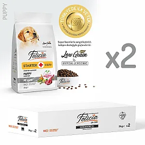 Felicia Hipoalerjenik Kuzulu Düşük Tahıllı Yavru Köpek Maması 6 kg (2x3 kg) - 1