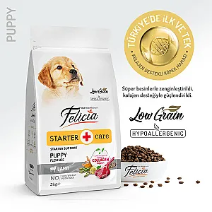 Felicia Hipoalerjenik Kuzulu Düşük Tahıllı Yavru Köpek Maması 3 kg - 1