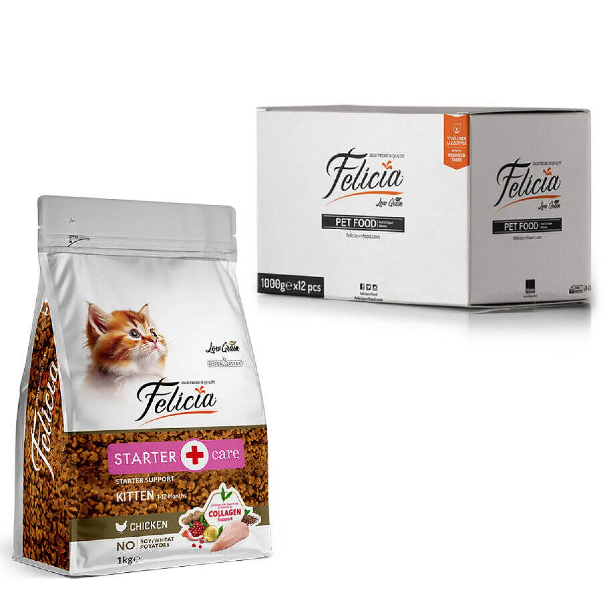 Felicia Hipoalerjenik Tavuklu Düşük Tahıllı Yavru Kedi Maması 1 kg