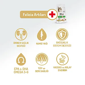 Felicia Hipoalerjenik Tavuklu Düşük Tahıllı Yetişkin Kedi Maması 12 kg - 2