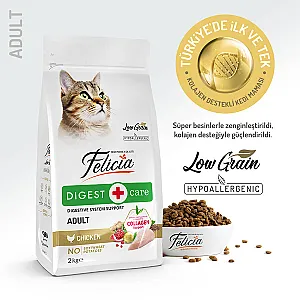 Felicia Hipoalerjenik Tavuklu Düşük Tahıllı Yetişkin Kedi Maması 2 kg - 1
