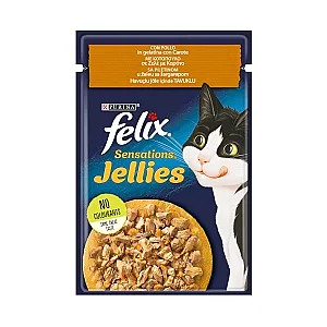 Felix Pouch Jöle İçinde Tavuklu ve Havuçlu Yetişkin Kedi Konservesi 85 g - 1