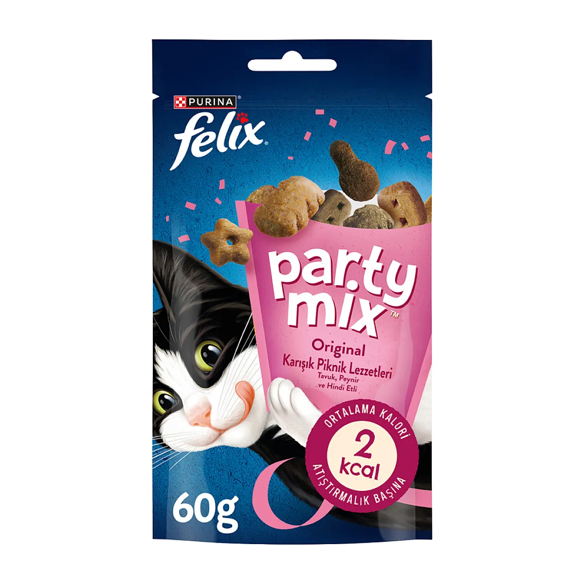 Felix Party Mix Original Karışık Piknik Lezzetleri Kedi Ödül Maması 60 g