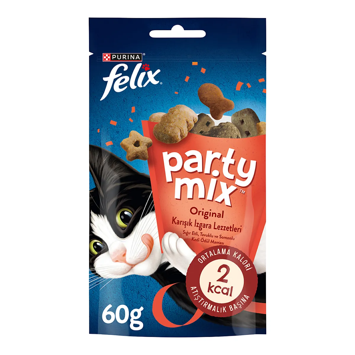 Felix Party Mix Original Karışık Izgara Lezzetleri Kedi Ödül Maması 60 g