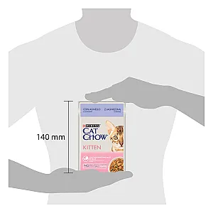 Purina Cat Chow Pouch Sos İçinde Kuzu Etli ve Kabaklı Yavru Kedi Konservesi 85 g - 2