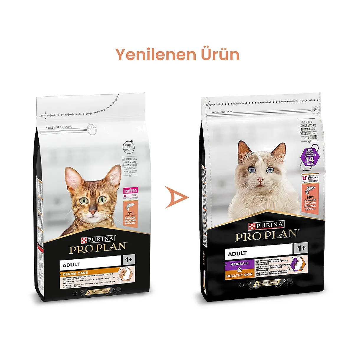 Pro Plan Hairball & Healthy Skin Somonlu Tüy Sağlığı Destekleyici Yetişkin Kedi Maması 3 kg