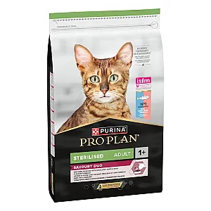 Pro Plan Savoury Duo Morina ve Okyanus Balıklı Kısırlaştırılmış Kedi Maması 10 kg - 1
