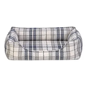 Pet Comfort Delta Lacivert Kareli Kedi-Köpek Yatağı XS