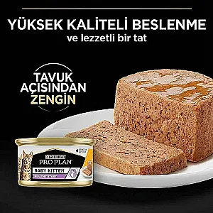 Pro Plan Baby Kitten Tavuklu Ezme Yavru Kedi Konservesi 85 g - 2