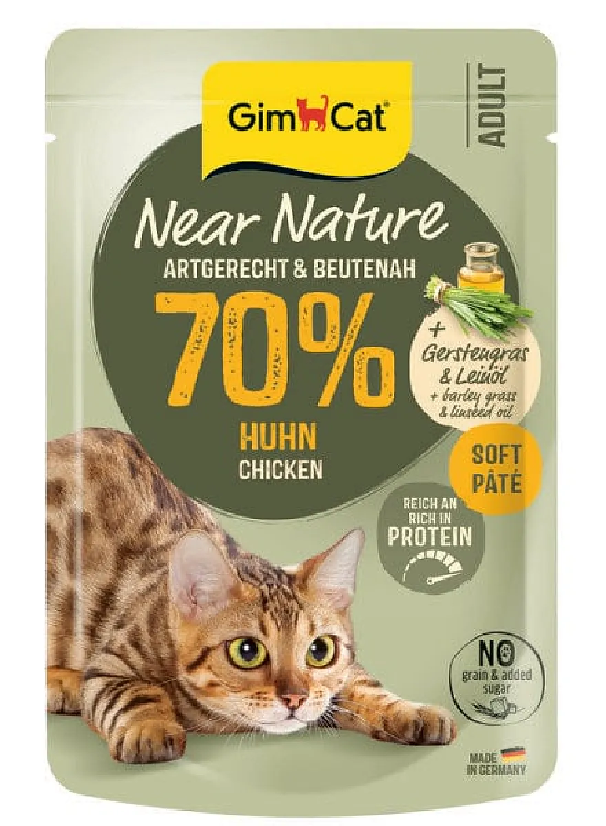 GimCat Near Nature Tavuklu Tahılsız Yaş Kedi Maması 85 g