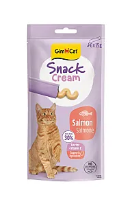 GimCat Snack Cream Somonlu Krema Kedi Ödül Maması 15 g (6'lı) - 1