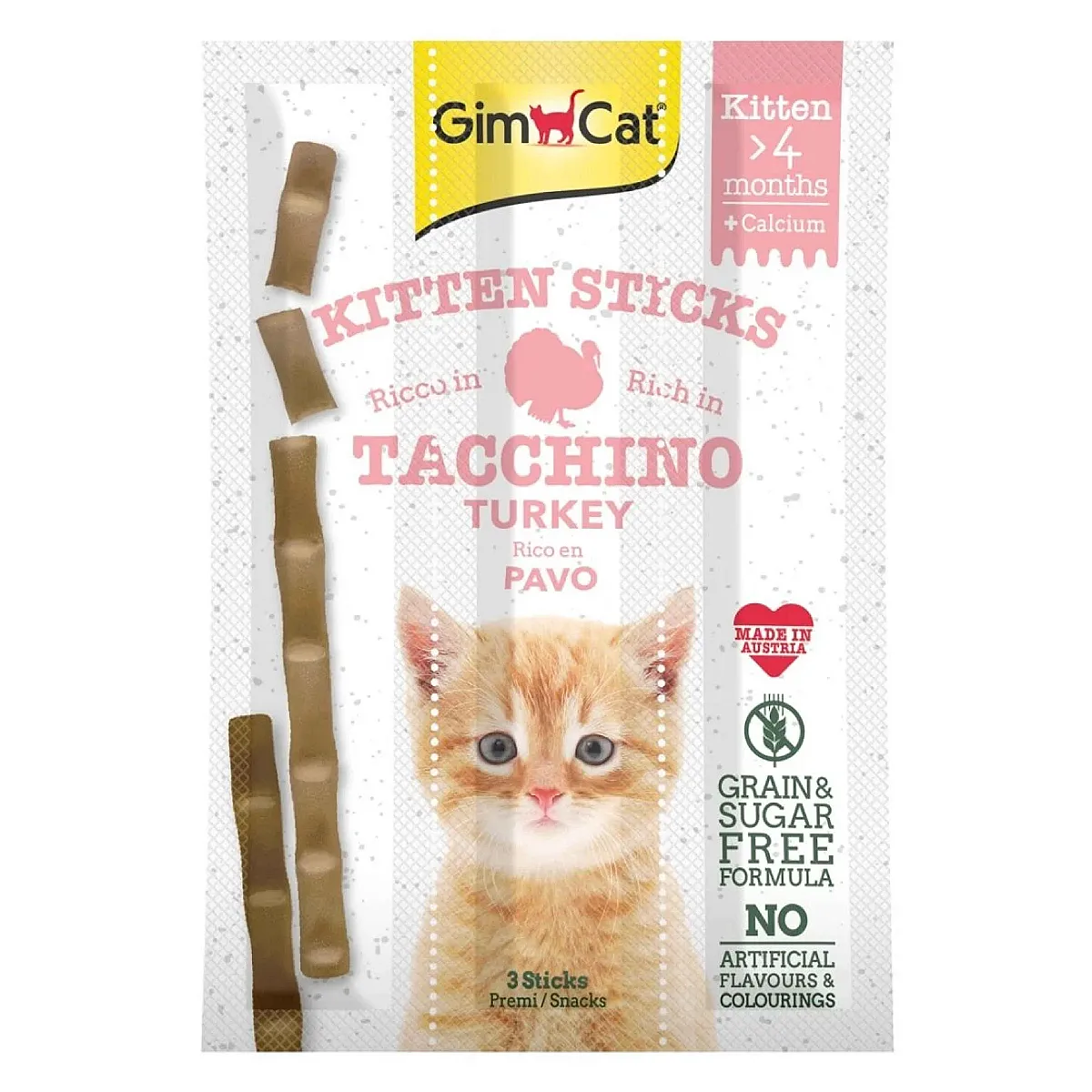 GimCat Sticks Kitten Hindili Yavru Kedi Ödül Çubuğu 9 g (3 Adet)