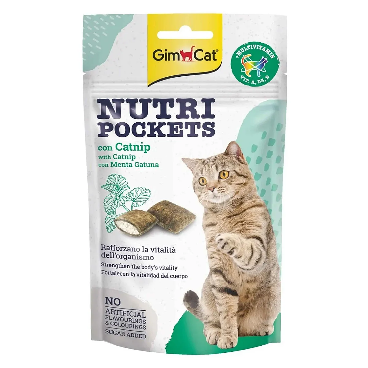 GimCat Nutri Pockets Kedi Otu ve Multivitaminli Kedi Ödül Maması 60 g