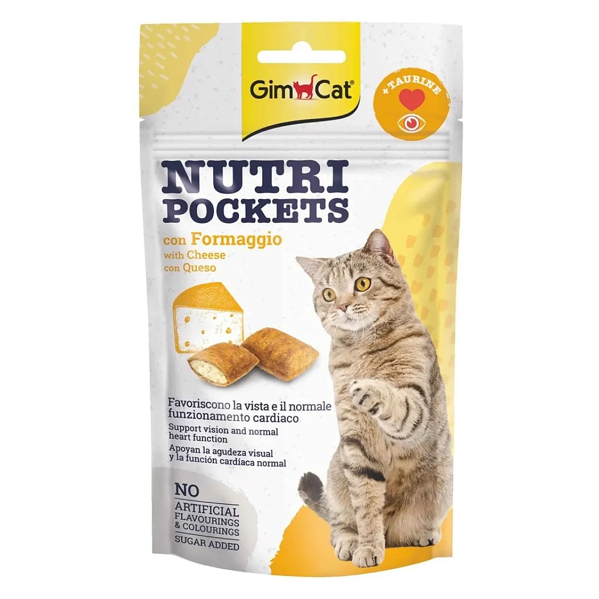 GimCat Nutri Pockets Peynirli ve Taurinli Kedi Ödül Maması 60 g