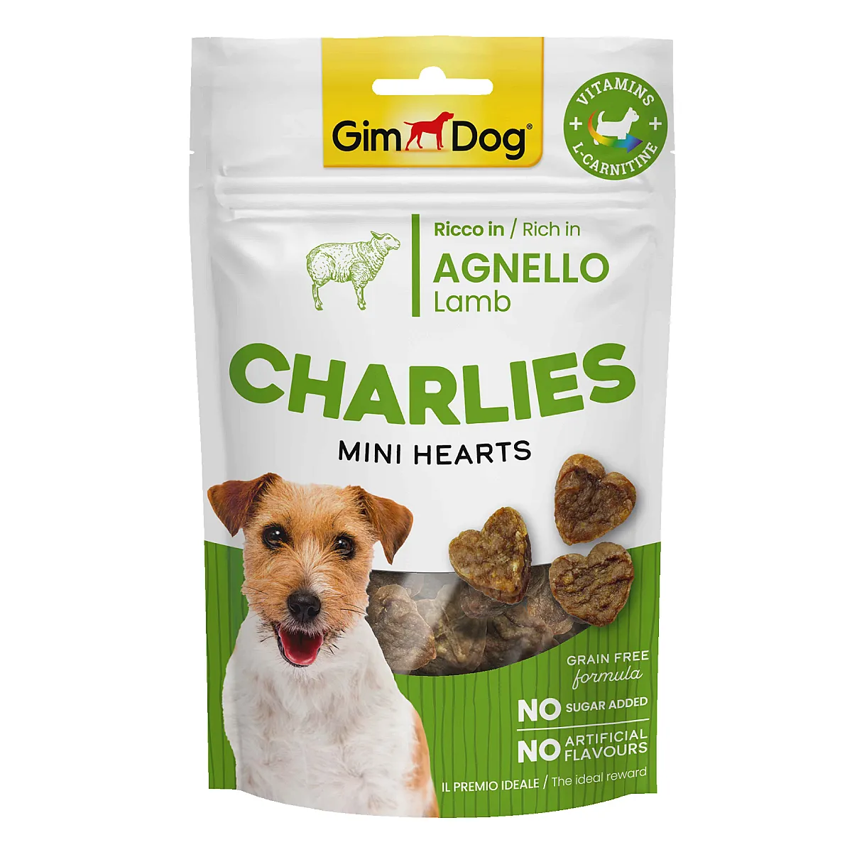 GimDog Charlies Mini Hearts Kuzu Etli Köpek Ödülü 70 g