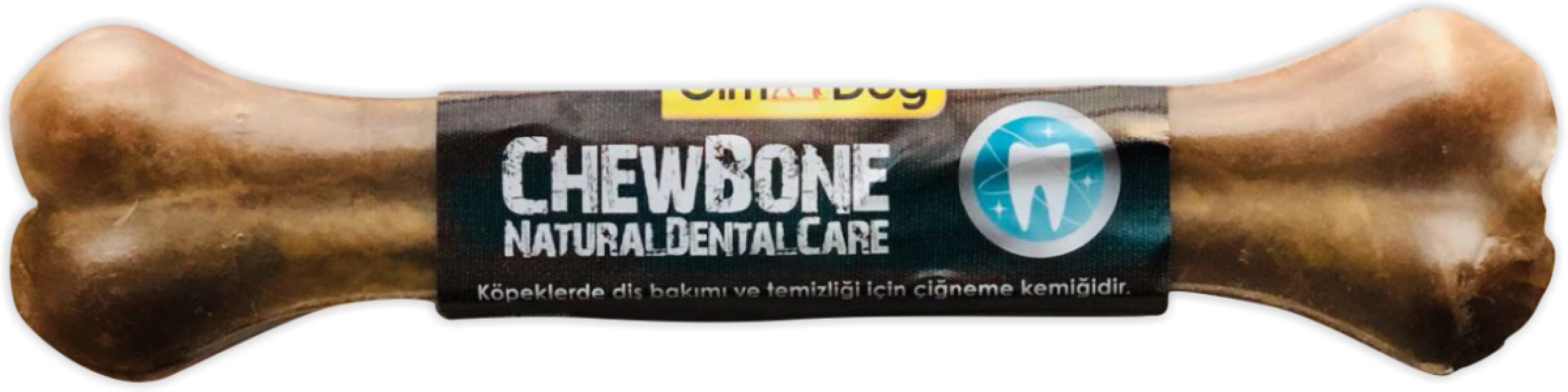 GimDog Mordimi Naturel Preslenmiş Köpek Çiğneme Kemiği 25 cm