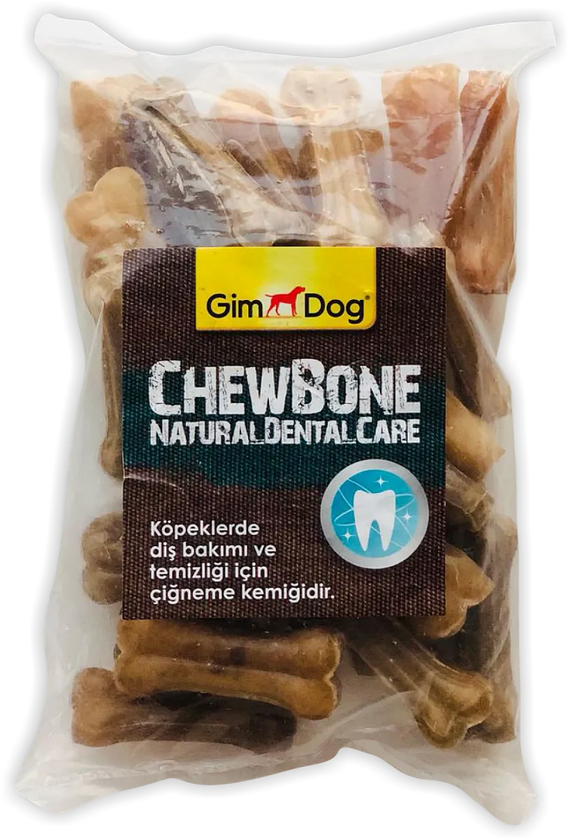 GimDog Mordimi Naturel Preslenmiş Köpek Çiğneme Kemiği 5 cm (25'li)